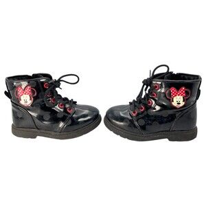 Baby Girl’s Boots Toddler Size 10 Month Black Red Disney Minnie Mouse Zipper